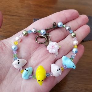 Handmade Peeps bracelet 7.5 inches